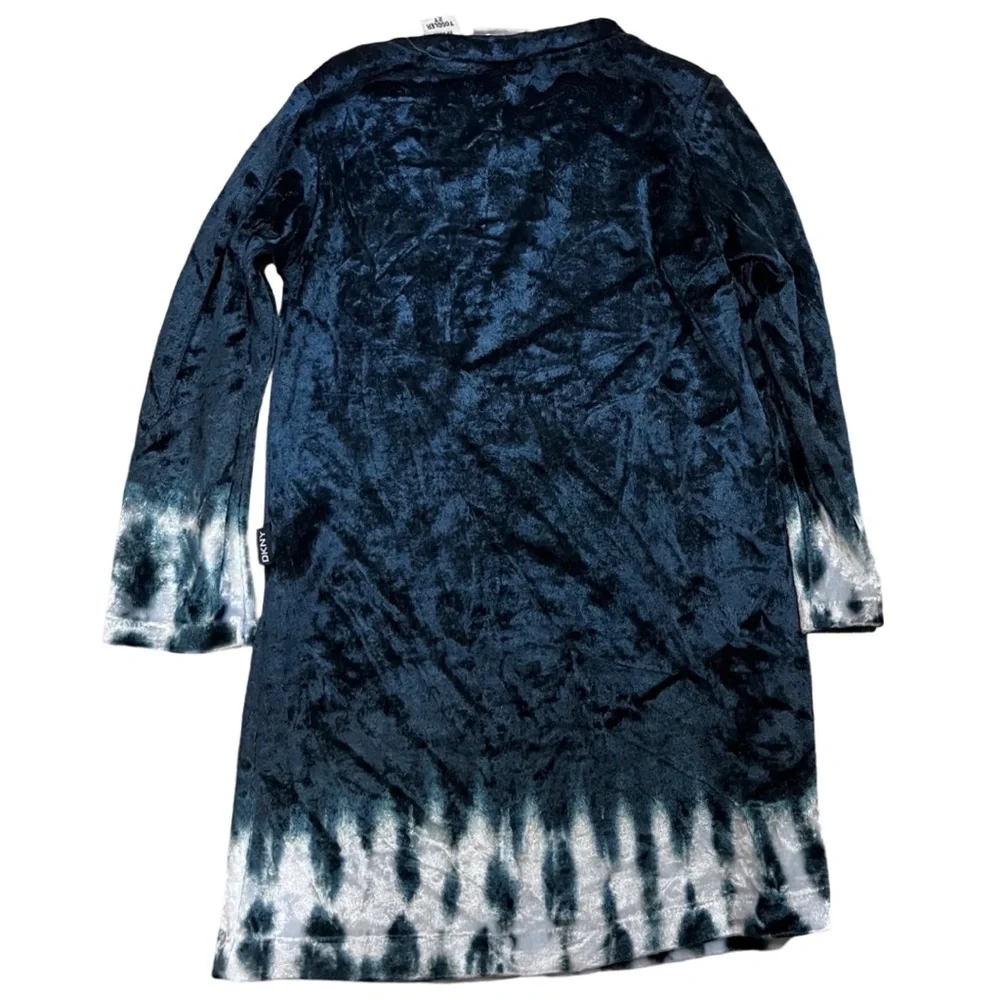 DKNY velvety blue dress with‎ tie dye edges Toddler SIZE 2T